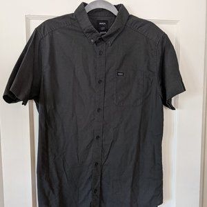 RVCA Black Casual Button Down Shirt